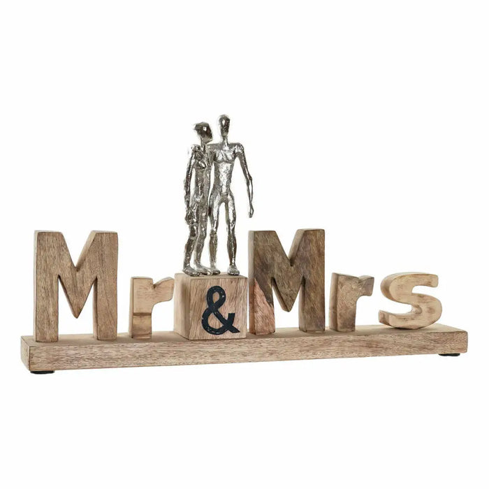 Decorative Figure DKD Home Decor Mr & Mrs Silver Aluminium (51 x 7,5 x 28 cm) - Декорация и Осветление<<<Дом