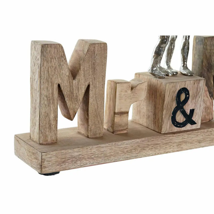 Decorative Figure DKD Home Decor Mr & Mrs Silver Aluminium (51 x 7,5 x 28 cm) - Декорация и Осветление<<<Дом