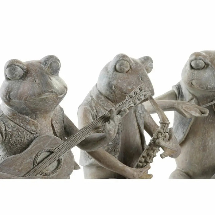 Decorative Figure DKD Home Decor Music 23 x 19,5 x 22,5 cm Brown Frog (3 Units) - Декорация и Осветление<<<Дом