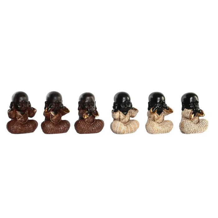 Decorative Figure DKD Home Decor Red Beige Resin Monk Oriental (12 x 7,5 x 15,5 cm) (6 Units) - Декорация и