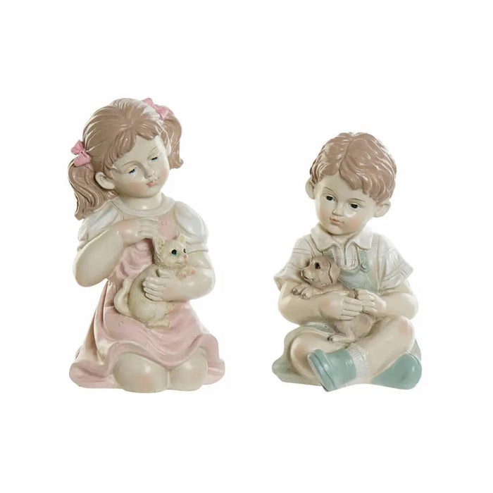 Decorative Figure DKD Home Decor Resin Children (14.5 x 16 x 26 cm) (2 pcs) - Декорация и Осветление<<<Дом