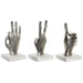 Decorative Figure DKD Home Decor Silver 10 x 10 x 20 cm (3 Units) - Декорация и Осветление<<<Дом
