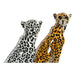 Decorative Figure DKD Home Decor White Black Orange Leopard Colonial 16 x 16 x 32 cm (2 Units) (2 Pieces) - Декорация и