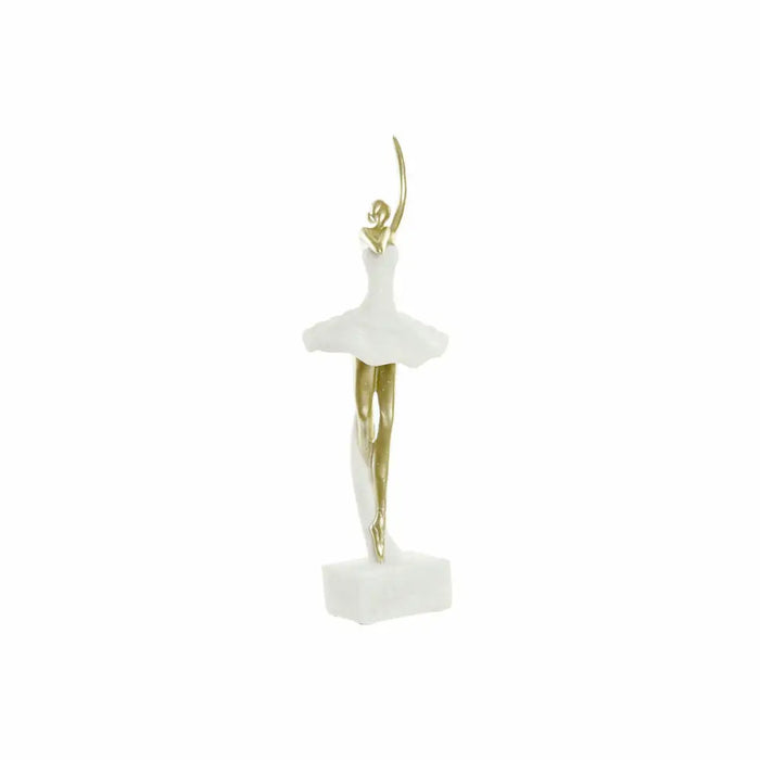 Decorative Figure DKD Home Decor White Golden Romantic Ballet Dancer 13,5 x 12,5 x 40 cm - Декорация и Осветление<<<Дом