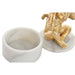 Decorative Figure DKD Home Decor White Golden Tropical Monkeys 10,5 x 10,5 x 18,5 cm (3 Pieces) - Декорация и