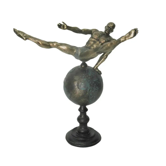 Decorative Figure DKD Home Decor World Golden Resin Gymnast Modern (29 x 16 x 33 cm) - Декорация и Осветление<<<Дом