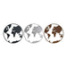 Decorative Figure DKD Home Decor World Map Black Copper White 60 x 1 x 60 cm (3 Pieces) - Декорация и Осветление<<<Дом