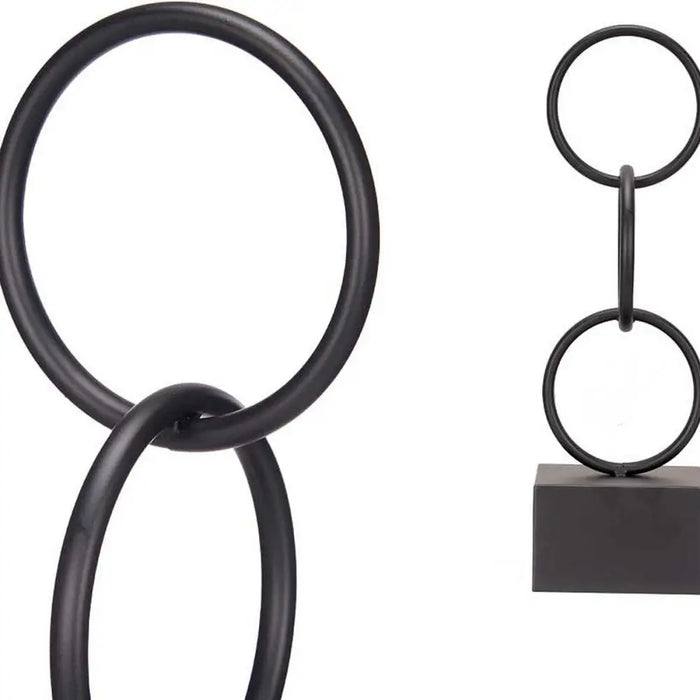 Decorative Figure Gift Decor Black Rings 12,5 x 40,5 x 12,5 cm - Декорация и Осветление<<<Дом Градина<<<BigBuy&&&Други