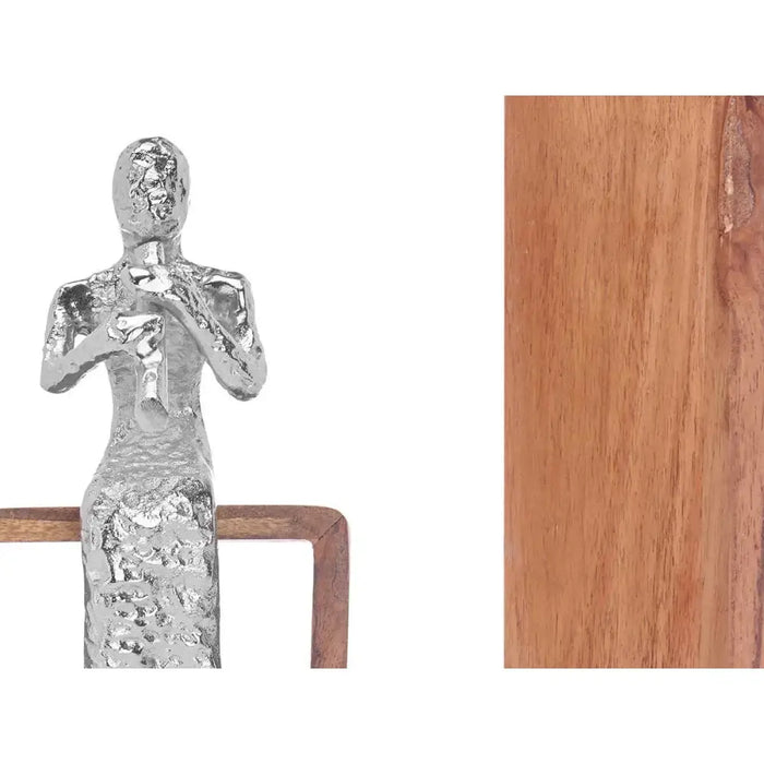 Decorative Figure Gift Decor Brown Silver Recorder 13 x 27 x 13 cm (6 Units) - Декорация и Осветление<<<Дом