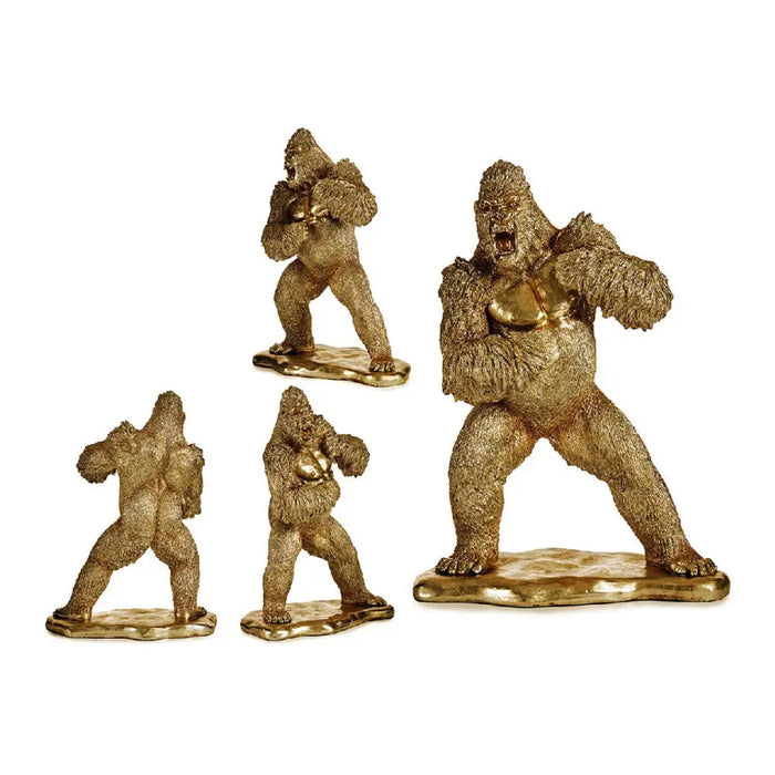 Decorative Figure Gift Decor Golden Gorilla 25 x 56 x 42 cm - Декорация и Осветление<<<Дом Градина<<<BigBuy&&&Други
