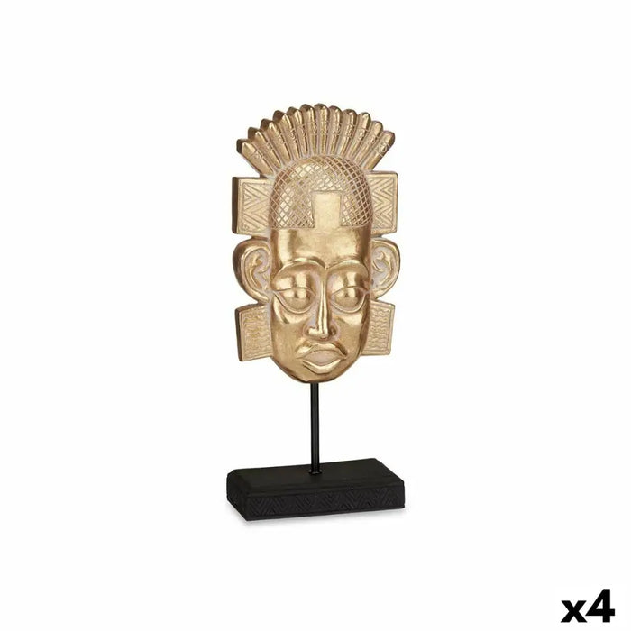 Decorative Figure Gift Decor Golden Indian Man 17,5 x 36 x 10,5 cm (4 Units) - Декорация и Осветление<<<Дом