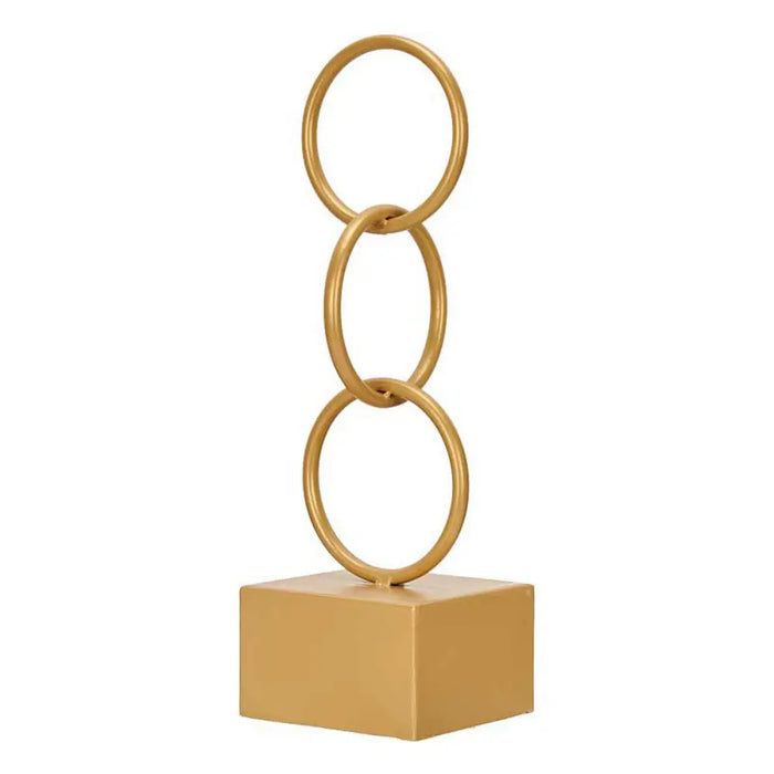 Decorative Figure Gift Decor Golden Rings 12,5 x 40,5 x 12,5 cm - Декорация и Осветление<<<Дом Градина<<<BigBuy&&&Други