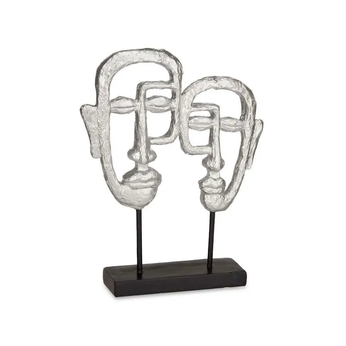 Decorative Figure Gift Decor Silver Face 27 x 32,5 x 10,5 cm (4 Units) - Декорация и Осветление<<<Дом