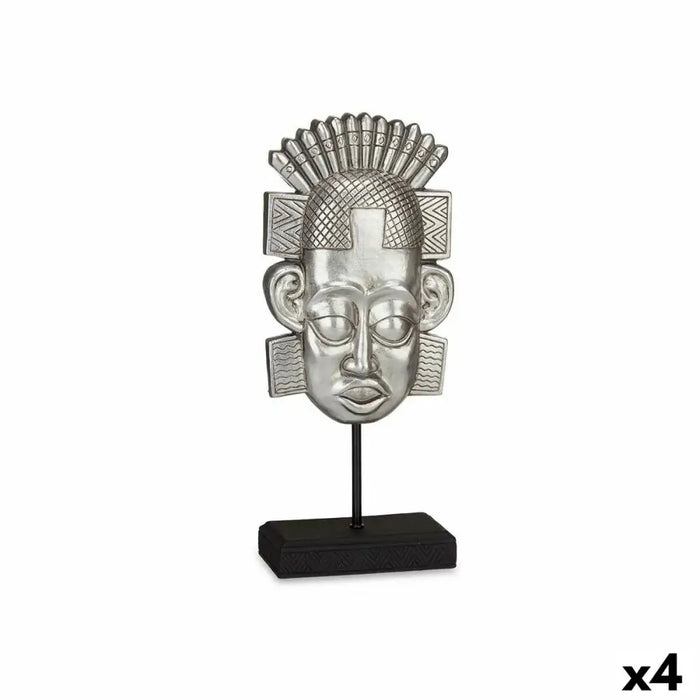 Decorative Figure Gift Decor Silver Indian Man 17,5 x 36 x 10,5 cm (4 Units) - Декорация и Осветление<<<Дом