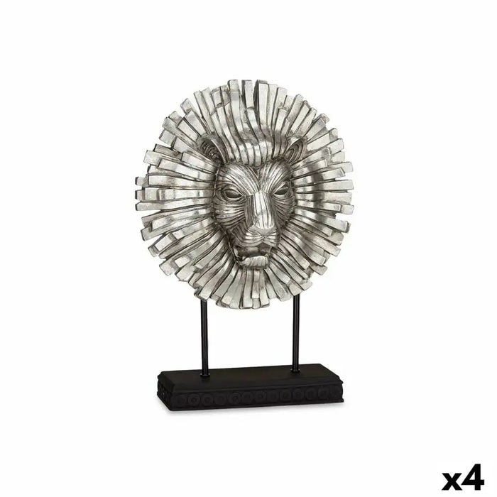 Decorative Figure Gift Decor Silver Lion 28 x 38,5 x 11,5 cm (4 Units) - Декорация и Осветление<<<Дом