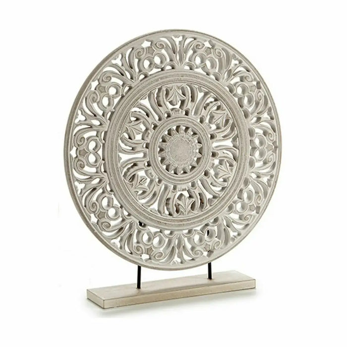Decorative Figure Gift Decor White Mandala 7 x 49 x 44 cm 44 x 49 x 7 cm (6 Units) - Декорация и Осветление<<<Дом
