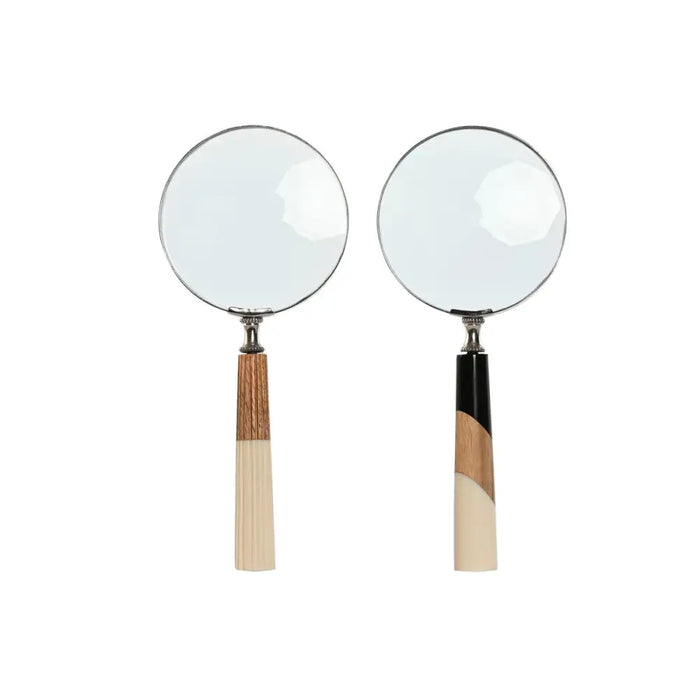 Decorative Figure Home ESPRIT Bicoloured Colonial Magnifying glass 10 x 2,5 x 24,5 cm (2 Units) - Декорация и