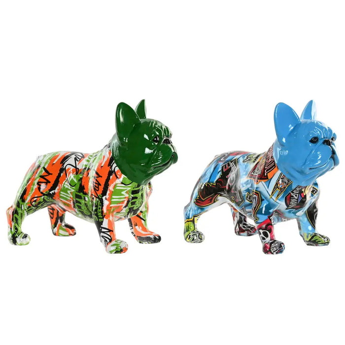 Decorative Figure Home ESPRIT Blue Green Multicolour Dog (2 Units) - Декорация и Осветление<<<Дом