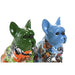 Decorative Figure Home ESPRIT Blue Green Multicolour Dog 9,5 X 13 X 16 CM (2 Units) - Декорация и Осветление<<<Дом