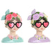 Decorative Figure Home ESPRIT Blue Pink Lady 14,5 X 10,5 X 20 CM (2 Units) - Декорация и Осветление<<<Дом