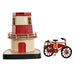 Decorative Figure Home ESPRIT Blue Red Cream Sky blue 13 x 13 x 32 cm (3 Units) - Декорация и Осветление<<<Дом