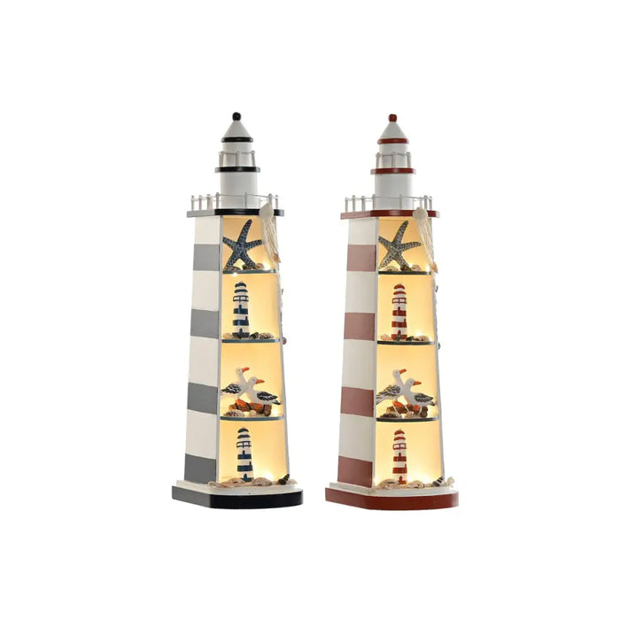 Decorative Figure Home ESPRIT Blue Red Headlight 14 x 16 x 52 cm (2 Units) - Декорация и Осветление<<<Дом