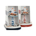 Decorative Figure Home ESPRIT Blue Red Headlight 14 x 16 x 52 cm (2 Units) - Декорация и Осветление<<<Дом