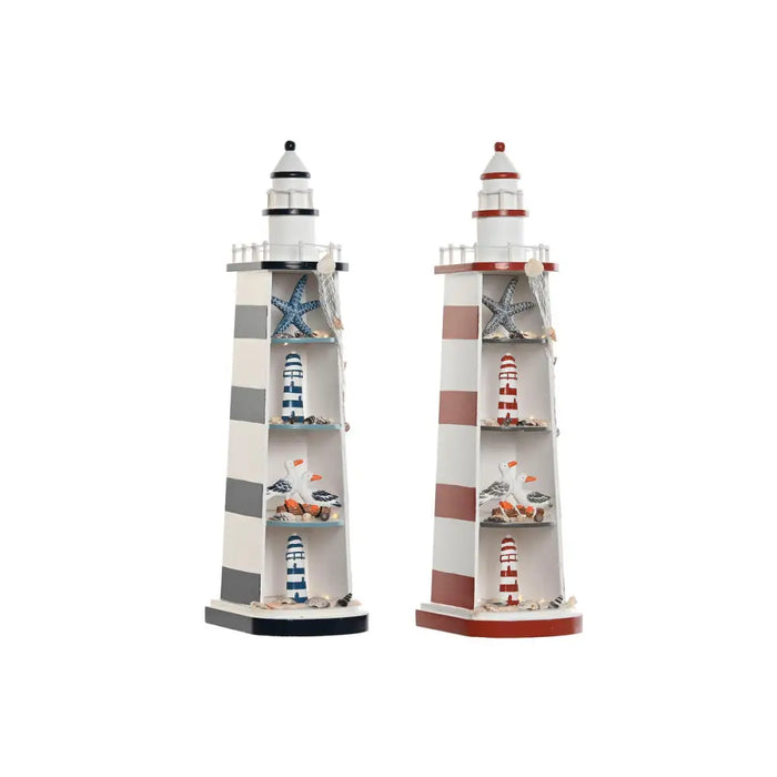 Decorative Figure Home ESPRIT Blue Red Headlight 14 x 16 x 52 cm (2 Units) - Декорация и Осветление<<<Дом