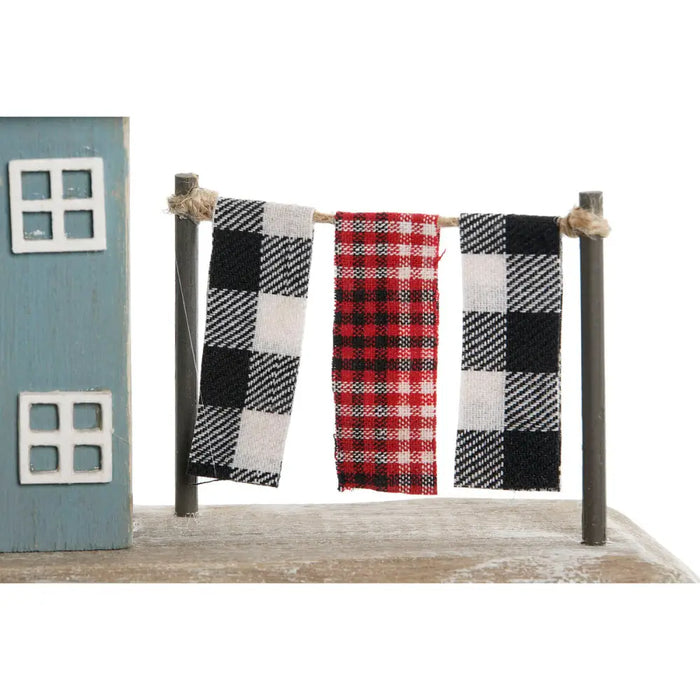 Decorative Figure Home ESPRIT Blue Red Multicolour Houses 25,5 x 9 x 13,5 cm (2 Units) - Декорация и Осветление<<<Дом