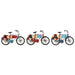 Decorative Figure Home ESPRIT Blue Red Navy Blue 29 x 11 x 17 cm (3 Units) - Декорация и Осветление<<<Дом