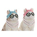 Decorative Figure Home ESPRIT Blue White Pink Cat 13,5 X 13 X 19,5 CM (2 Units) - Декорация и Осветление<<<Дом