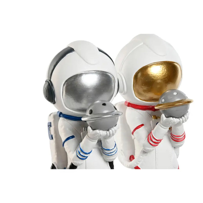 Decorative Figure Home ESPRIT Blue White Red Golden Lady Astronaut 11 x 7 x 25 cm (2 Units) - Декорация и