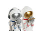 Decorative Figure Home ESPRIT Blue White Red Golden Lady Astronaut 11 x 7 x 25 cm (2 Units) - Декорация и