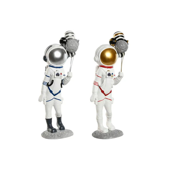Decorative Figure Home ESPRIT Blue White Red Lady Astronaut 16 x 12 x 41 cm (2 Units) - Декорация и Осветление<<<Дом