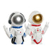 Decorative Figure Home ESPRIT Blue White Red Lady Astronaut 9 x 7 x 20 cm (2 Units) - Декорация и Осветление<<<Дом