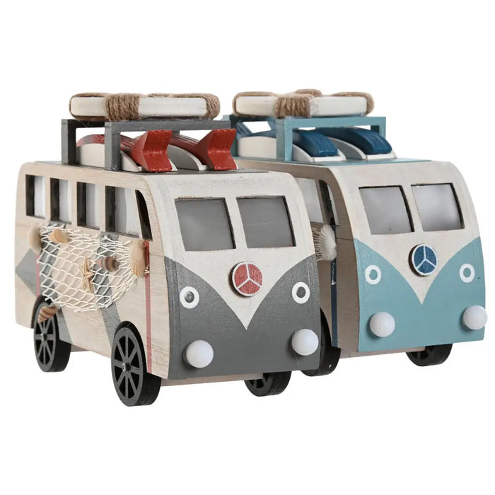 Decorative Figure Home ESPRIT Blue White Terracotta 22 x 7 x 14 cm (2 Units) - Декорация и Осветление<<<Дом