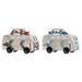 Decorative Figure Home ESPRIT Blue White Terracotta 22 x 7 x 14 cm (2 Units) - Декорация и Осветление<<<Дом