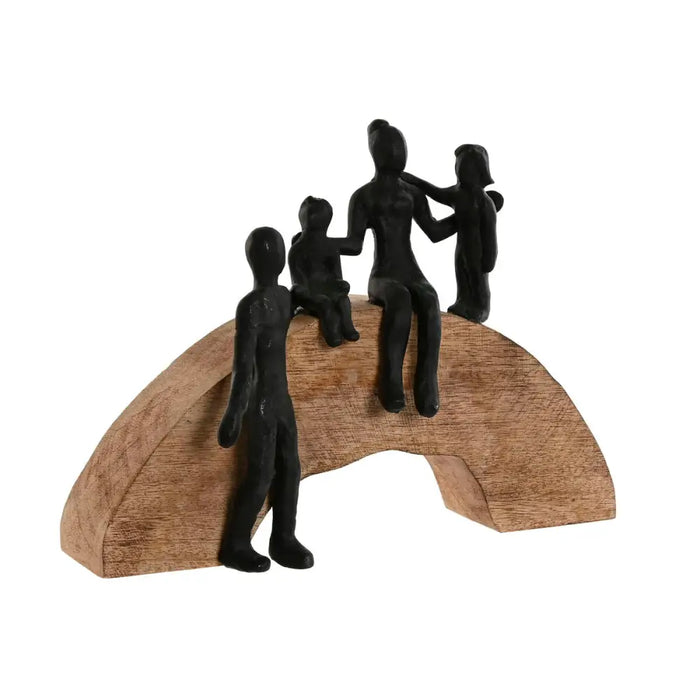 Decorative Figure Home ESPRIT Brown Black Family 26,5 x 9 x 20 cm - Декорация и Осветление<<<Дом