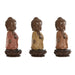 Decorative Figure Home ESPRIT Brown Orange Coral Lime Resin Buddha Oriental 9 x 9 x 21 cm (3 Units) - Декорация и