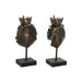 Decorative Figure Home ESPRIT Dark brown Lion Crown 21 x 18 x 44 cm (2 Units) - Декорация и Осветление<<<Дом