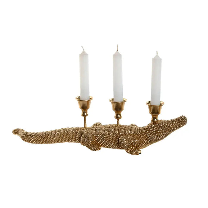 Decorative Figure Home ESPRIT Golden Candle Holder 42,5 x 12,5 x 11,5 cm - Декорация и Осветление<<<Дом