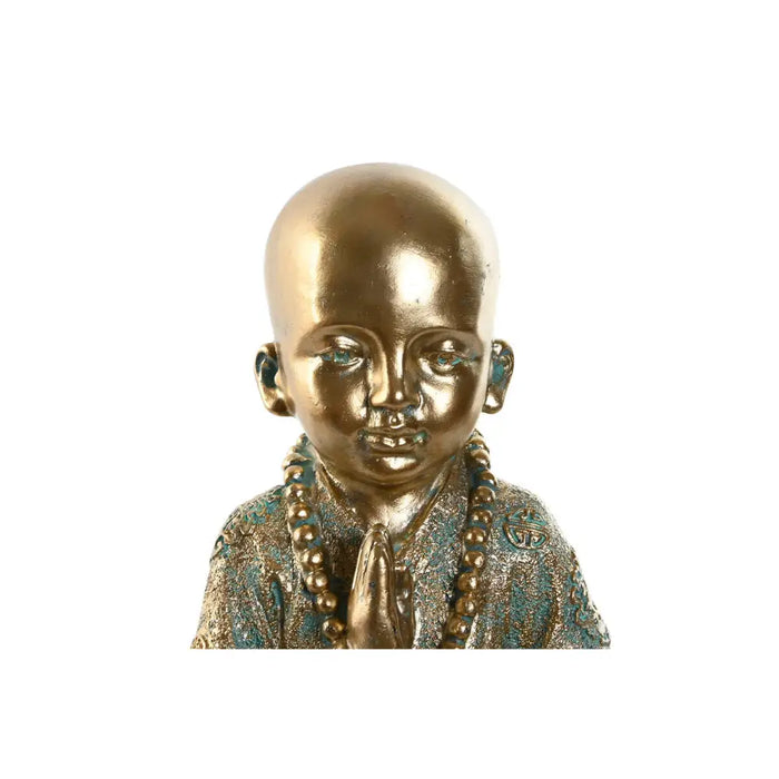 Decorative Figure Home ESPRIT Golden Monk Oriental 17 x 13,6 x 21,8 cm - Декорация и Осветление<<<Дом