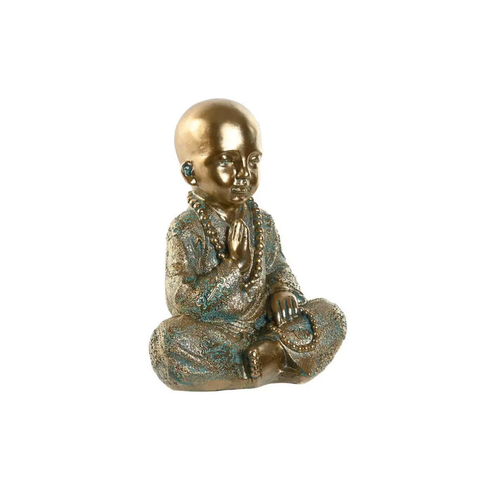 Decorative Figure Home ESPRIT Golden Monk Oriental 17 x 13,6 x 21,8 cm - Декорация и Осветление<<<Дом