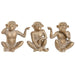 Decorative Figure Home ESPRIT Golden Monkey Tropical 14 x 10 x 14 cm (3 Units) - Декорация и Осветление<<<Дом