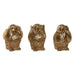 Decorative Figure Home ESPRIT Golden Owl 11 x 11 x 15 cm (3 Units) - Декорация и Осветление<<<Дом