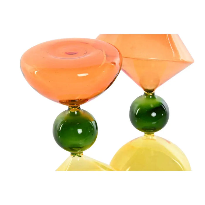 Decorative Figure Home ESPRIT Green Orange 10,3 X 10,3 X 19,5 cm Hourglass (2 Units) - Декорация и Осветление<<<Дом