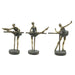 Decorative Figure Home ESPRIT Grey Golden Ballet Dancer 14 x 8 x 20 cm (3 Units) - Декорация и Осветление<<<Дом