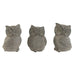 Decorative Figure Home ESPRIT Grey Owl Aged finish 10 x 9 x 14 cm (3 Units) - Декорация и Осветление<<<Дом