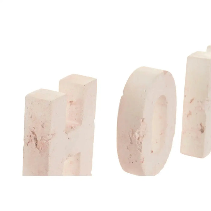 Decorative Figure Home ESPRIT Light Pink 42.5 X 3.5 X 12 CM 42,5 X 3,5 X 11 CM (2 Units) - Декорация и Осветление<<<Дом
