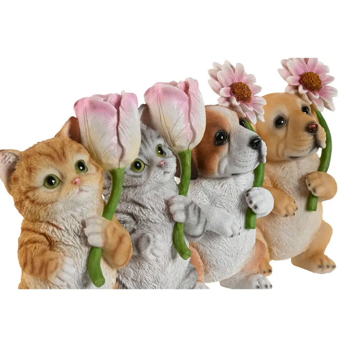 Decorative Figure Home ESPRIT Multicolour animals 10,5 X 9 X 18,5 cm (4 Units) - Декорация и Осветление<<<Дом
